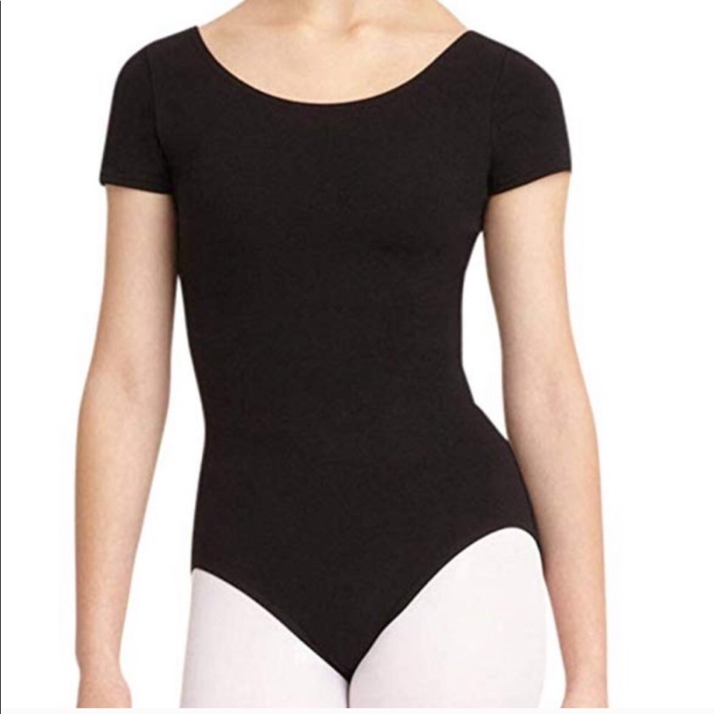 Classic Short-Sleeved Black Bodysuit